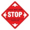 Signmission Stop Please Wait Here Non-Slip Floor Graphic, 7in Vinyl Decal, 7" H, FD-X-7-99992 FD-X-7-99992 - alternate 1